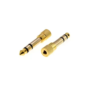 Jack 6.5 mm male plug to 3.5 mm female audio conversion connector audio microphone 6.3 two-pin headphone connector