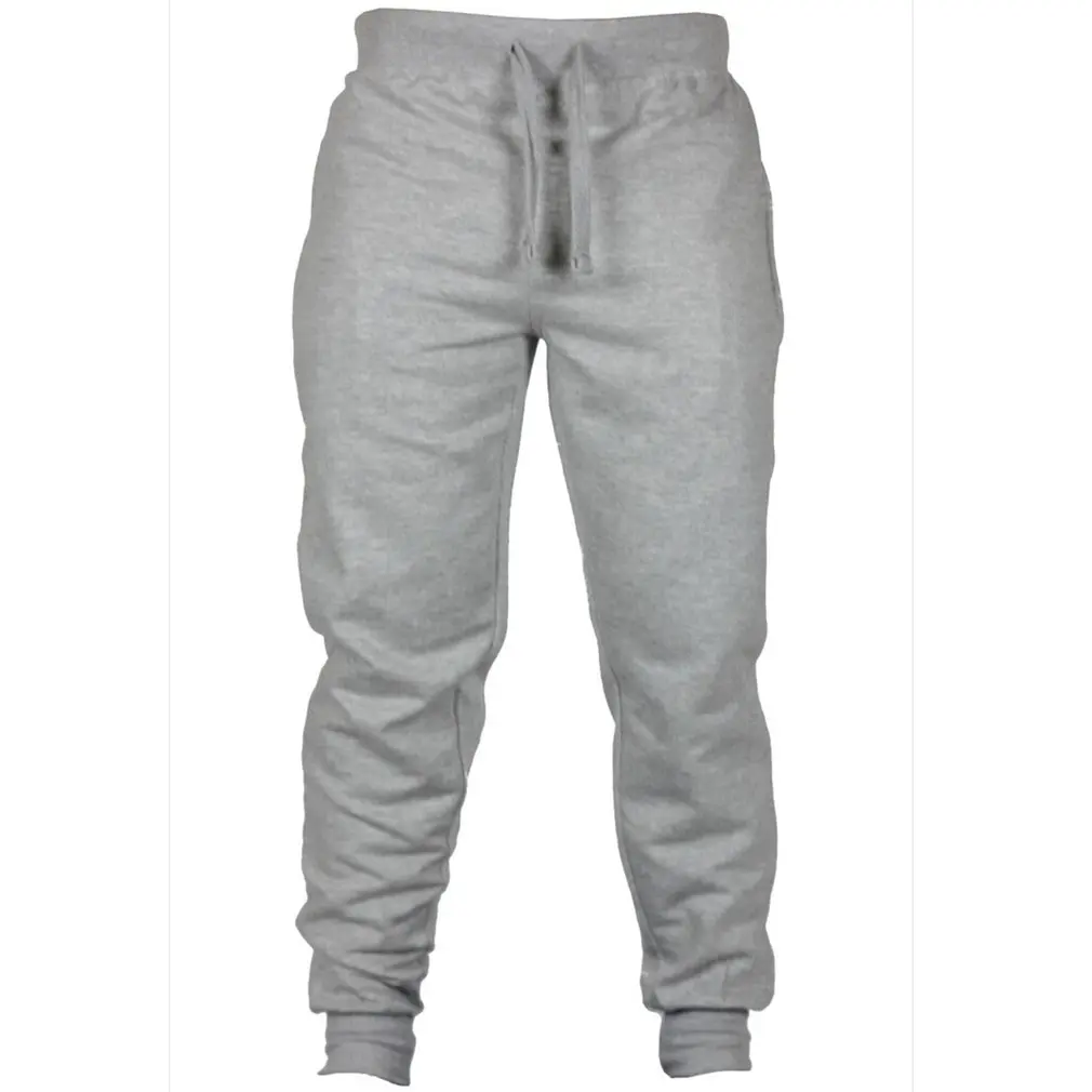 

Men's fitness pants men's solid color casual pants cotton European and American sports pants Excellent breathability