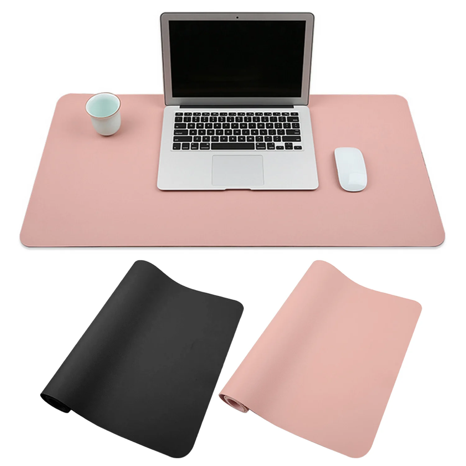 

Vococal 80x40cm Portable Waterproof Non-slip PVC Leather Desk Table Mouse Pad Mat with Strap for Home Office Workplace