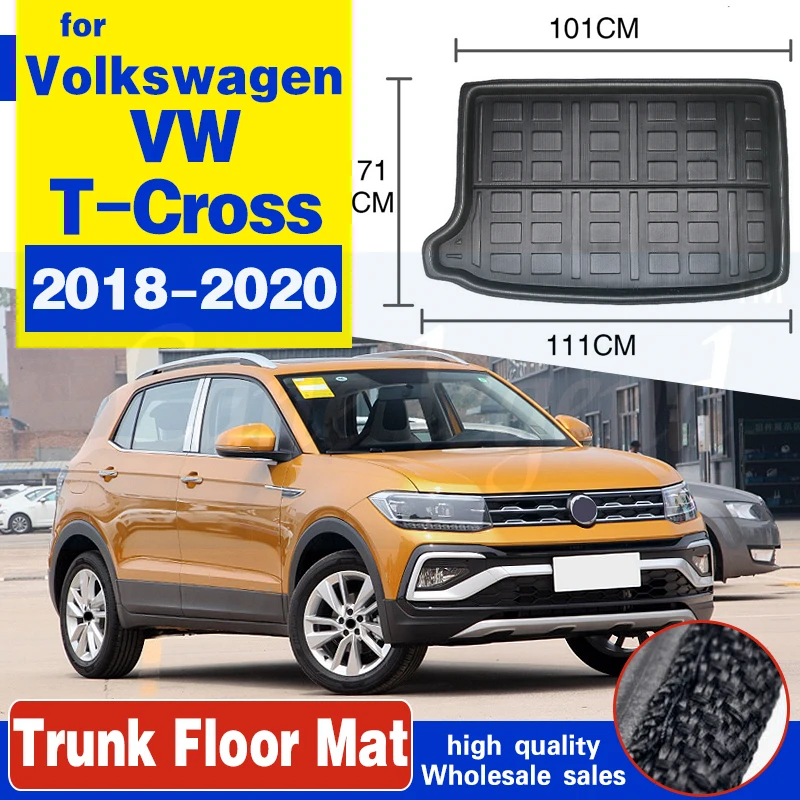 Per VW t-cross 2018 2019 2020 baule posteriore Cargo Mat Tray Boot Liner Floor Carpet Protector Pad