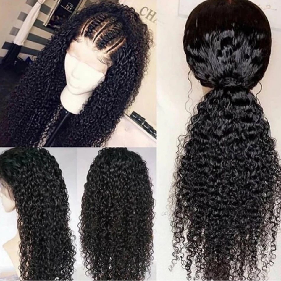 Парик для чернокожих женщин с кудрявыми натуральными волосами 13 х4 30 дюймов афро |