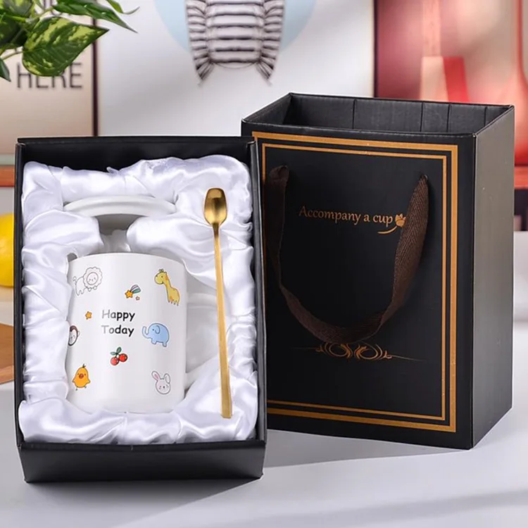 Развлекательная стеклянная простая керамическая чашка с изображением животных