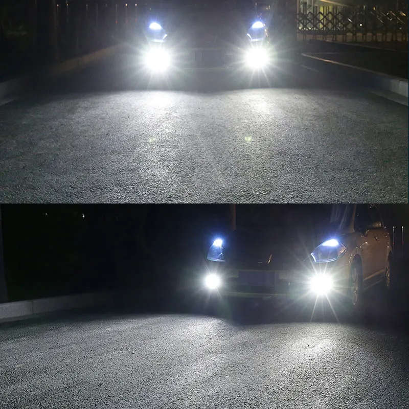 LYMOYO 10 шт. H1 led H3 автомобильный противотуманный светильник 4014SMD 24Led 12В мощный супер