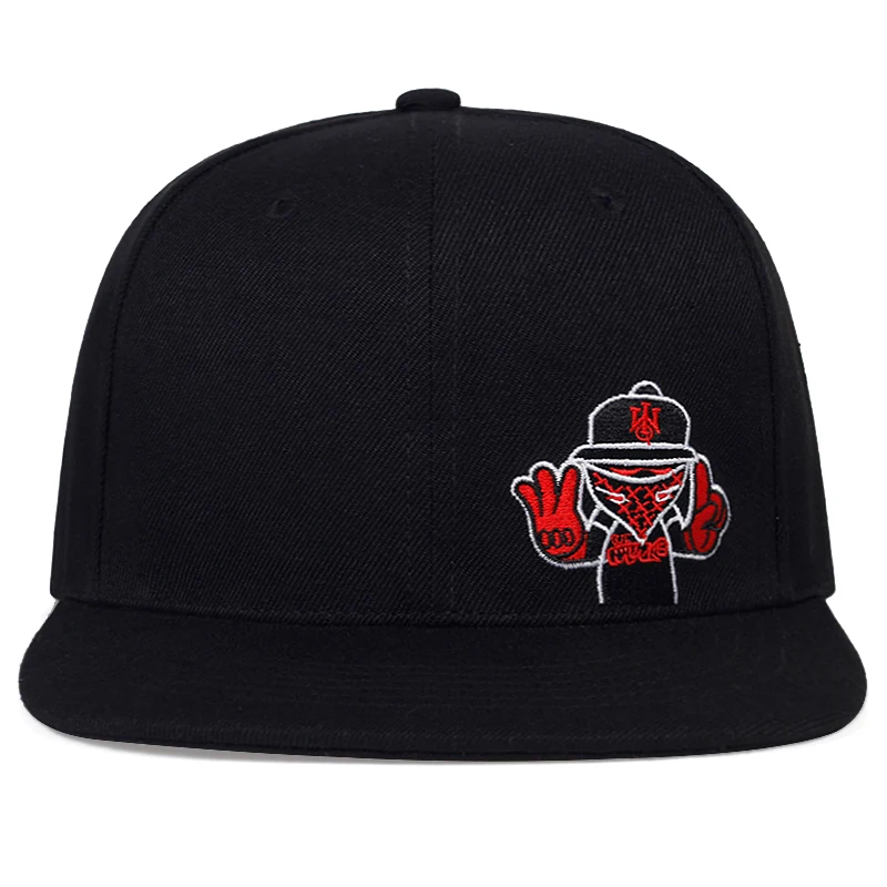 Бейсболка в стиле хип хоп с вышивкой жестами|Мужские бейсболки| |