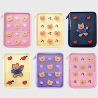 new fashion bear laptop case bags for korean ins cute bear heart 9 7 10 5 11inch waterproof mac ipad pro case ipad storage bag