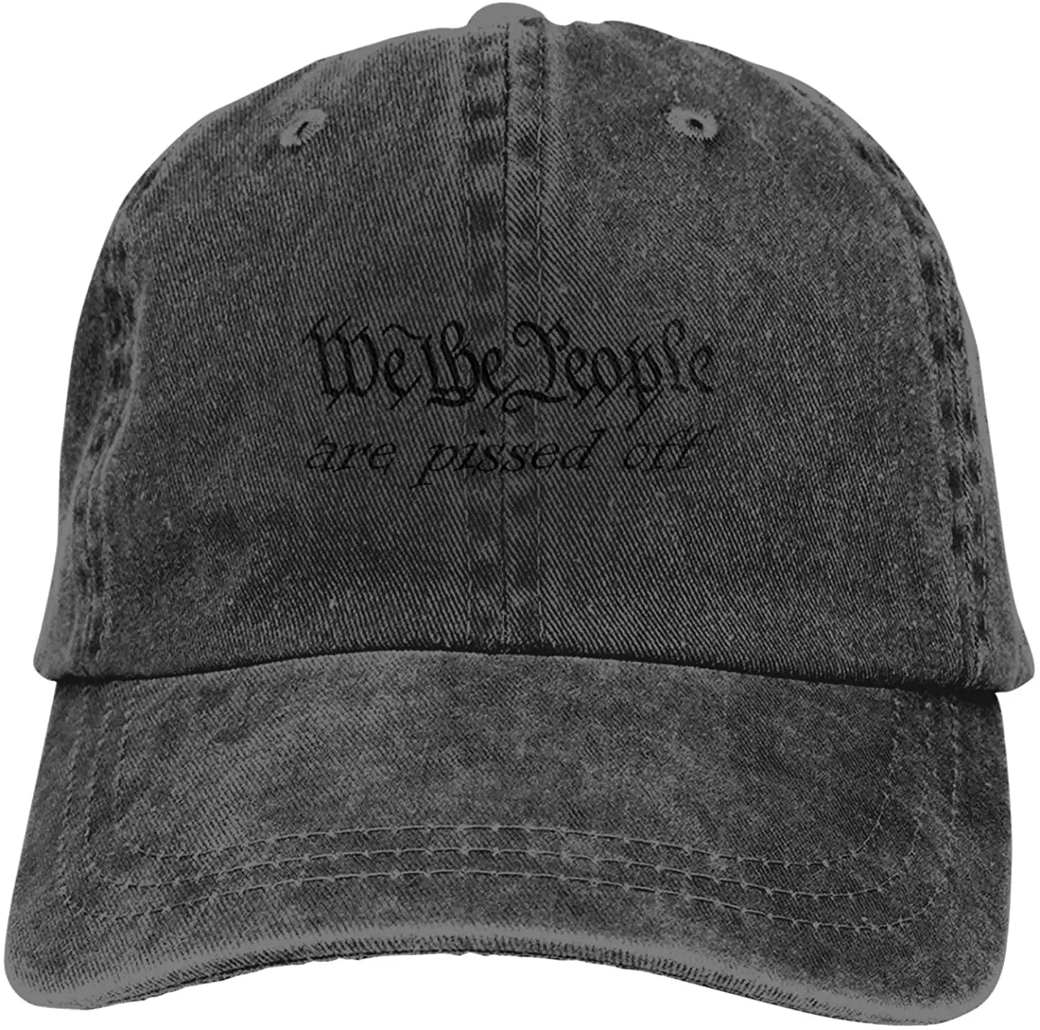 

We The People are Pissed Off Denim Dad Hat Cotton Retro Baseball Cap Jeans Casquette Adjustable Trucker Caps