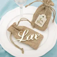 LOVE Bottle Opener In Burlap Bag Wedding Favors Party Gifts Anniversary Giveaways Bridal Shower Ideas LX8650