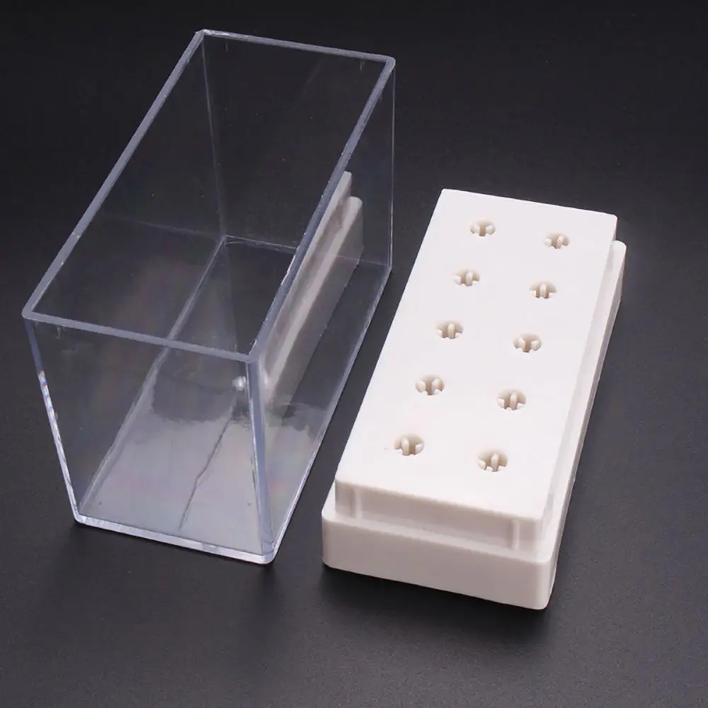 1 шт. набор сверл для ногтей коробка хранения 10 слотов Стенд маникюра Инструменты