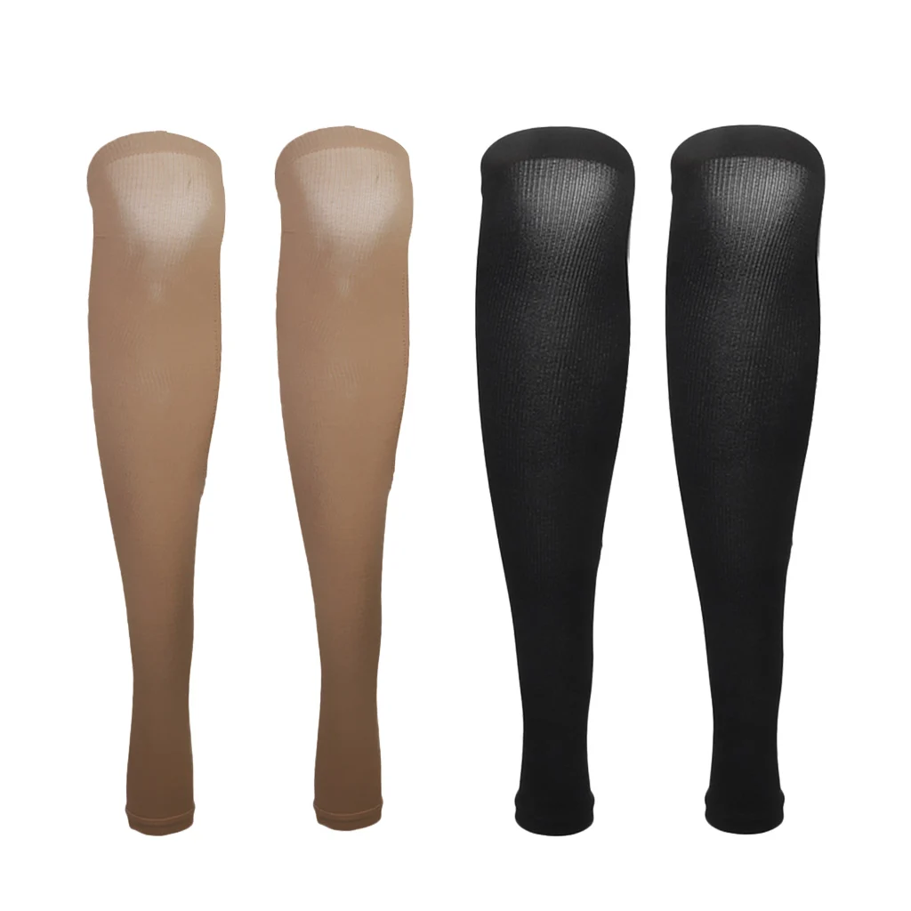 2 пары женские и мужские Компрессионные носки до середины голени с открытым