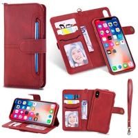 for iphone 12 13 pro xr flip folio case luxury detachable leather wallet phone case magnet cover for iphone 11 se 2020 xs max 78
