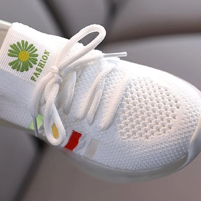 Детская обувь для девочек спортивная 2020 мальчиков с цветочками детей из дышащей