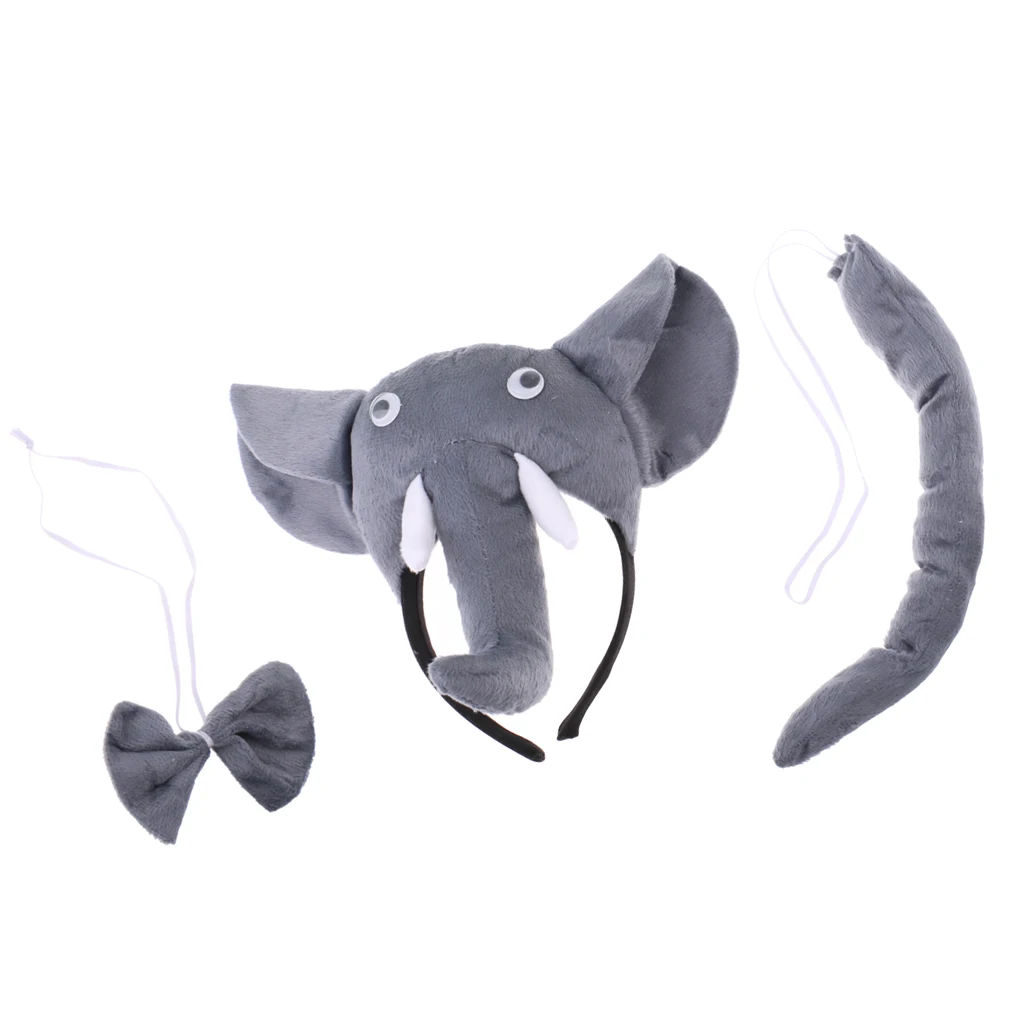 5 комплектов Детский костюм с животными повязка на голову галстук бабочка