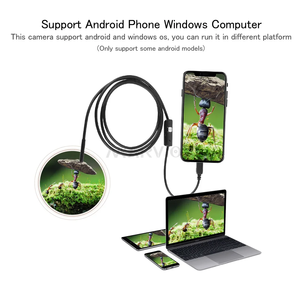 Микро USB Android телефон Бороскоп эндоскоп камера 8 мм диаметр 1/1.5/2/3.5/5 м IP67