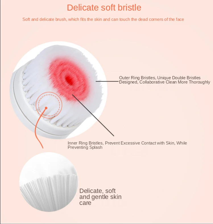 

Electric cleansing brush silicone rotary face brush deep cleaning skin exfoliation waterproof facial massage face cleaner