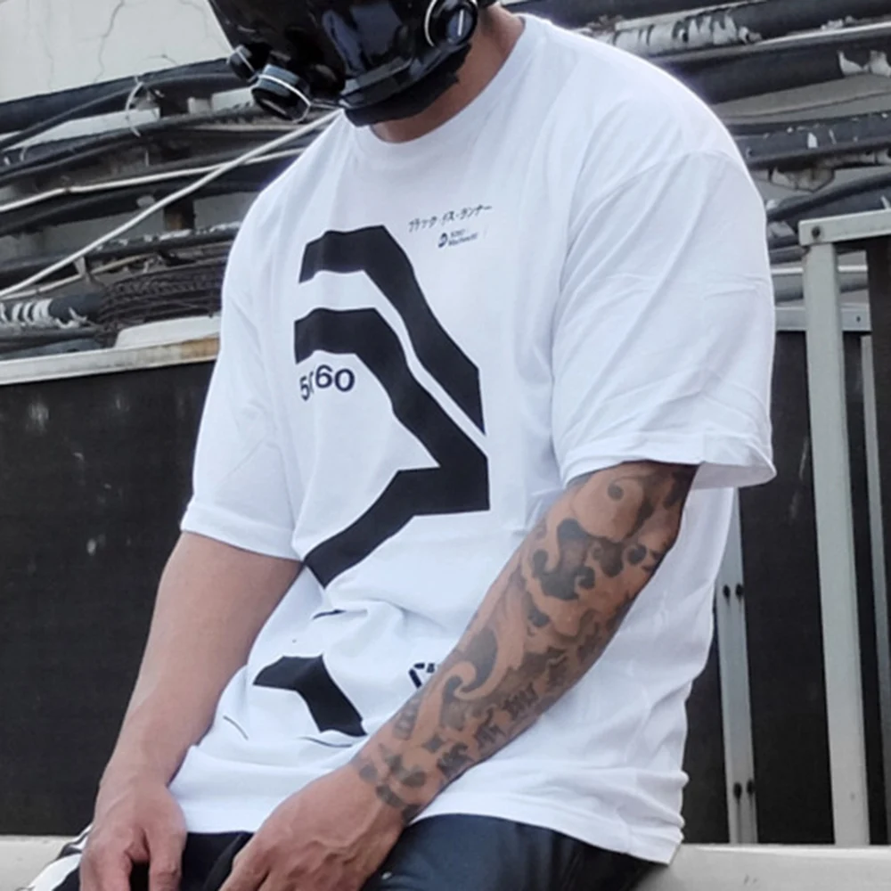 

Casual Patchwork Geometric Round Neck Half Sleeve Men's T-shirt Loose Letter,Number Spring,Summer,Fall Pullover