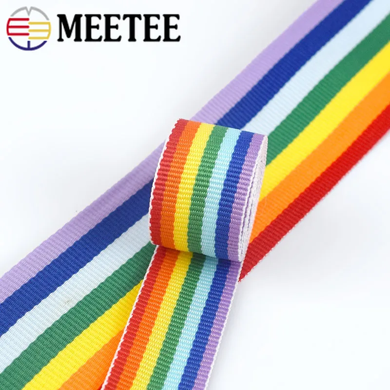Лента Meetee из полиэстера в полоску 43 м 10 50 мм лента для мультфильма сделай сам бант