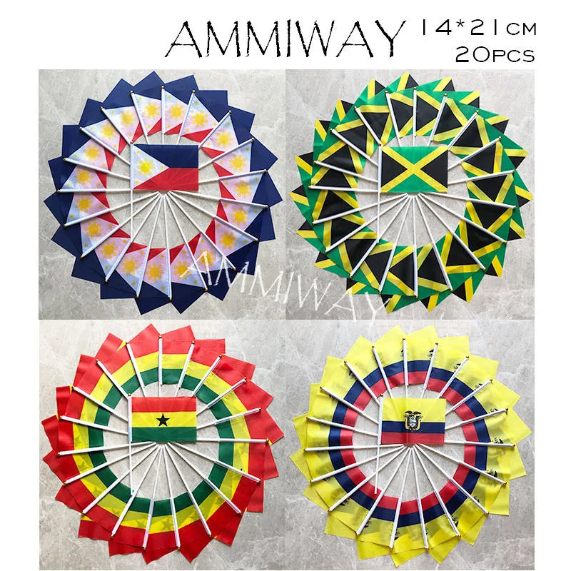 Флажки AMMIWAY из ручной развевающийся Национальный флаг полиэстера Филиппины