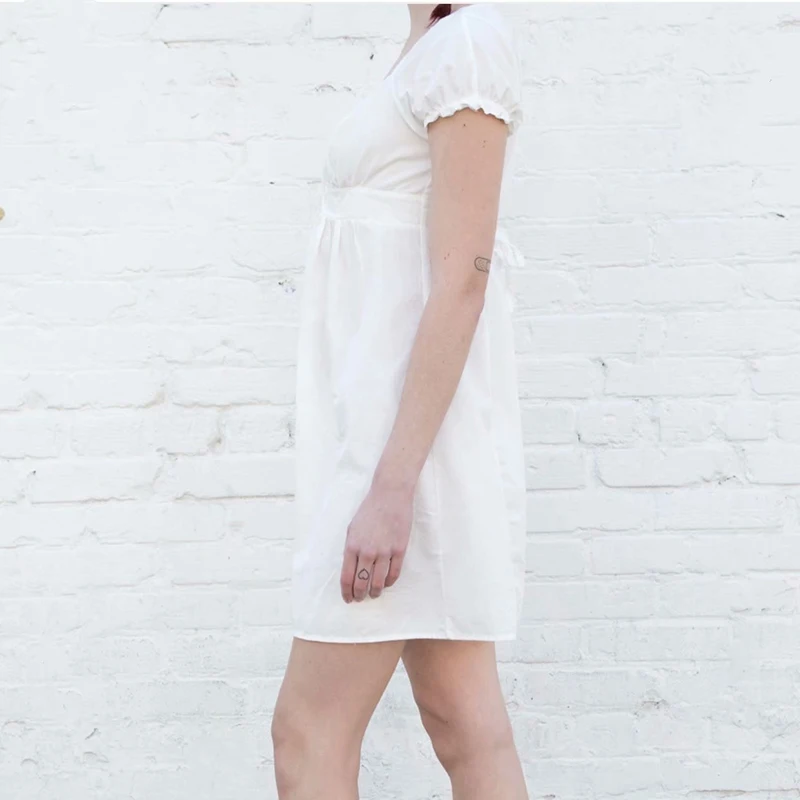 Платье-миди женское летнее из мягкого хлопка с высокой талией