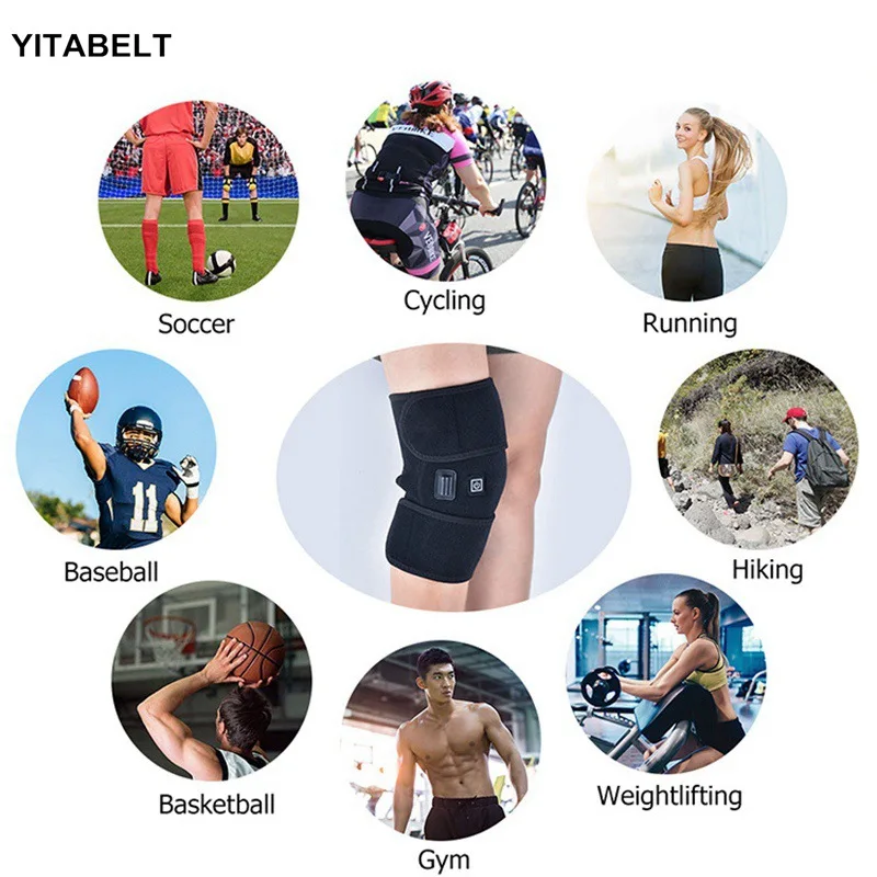 

Electric Heating Knee Massager Far Infrared Joint Brace Support Vibrador Back Shoulder Massager Elbow Knee Treatment massageador