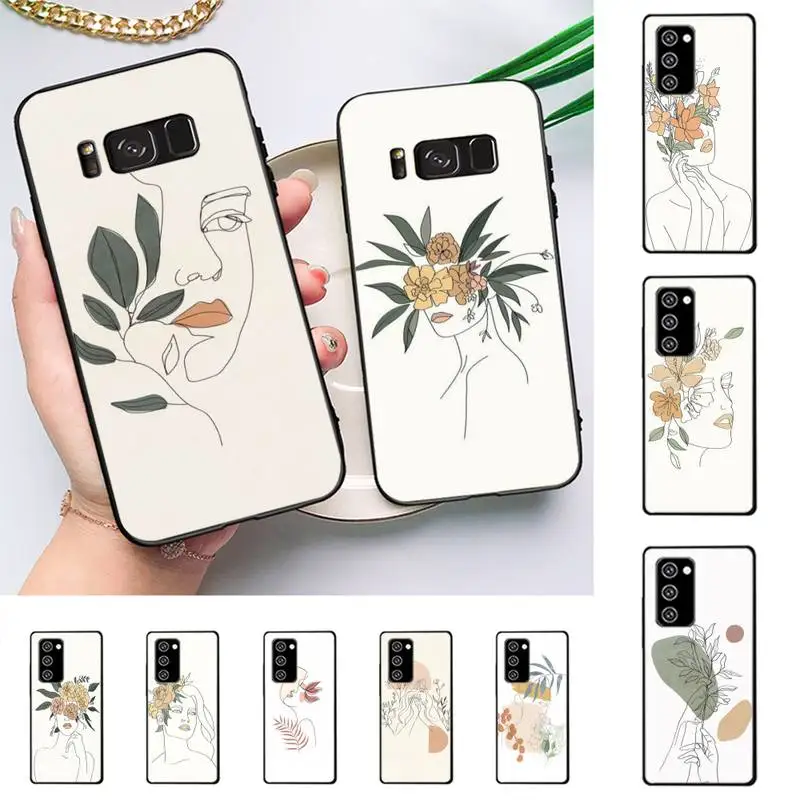 

Art Line Painting Phone Case For Samsung Galaxy Note10Pro Note20ultra cover for note20 note10lite M30S Back Coque