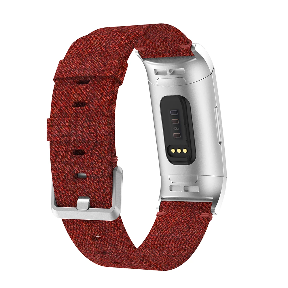 Ремешок тканевый для Fitbit Charge 3 сменный Браслет наручных часов умный зарядного