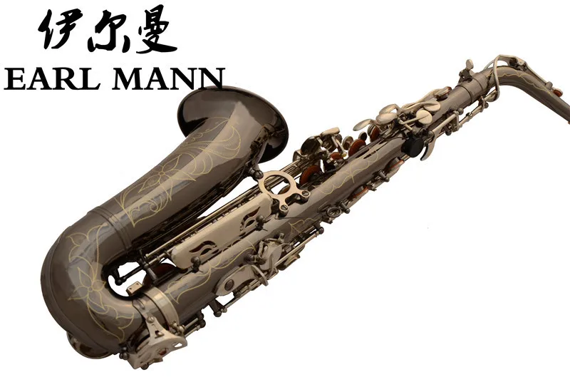 

Elman Earl Mann Professional Drop E Alto Black Nickel Full Flower Saxophone