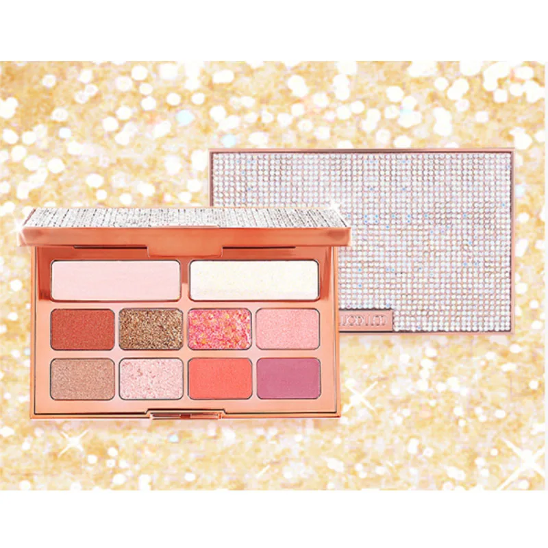 10 цветов Обнаженная Сияющие тени для век Палитра Водонепроницаемый Дымчатая