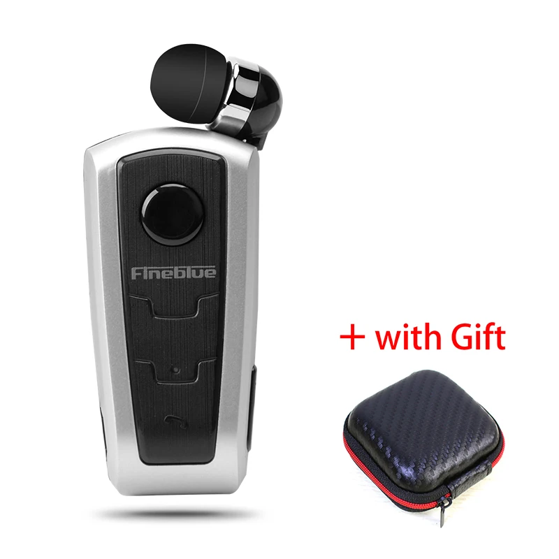 Silver no box Fineblue F910 беспроводные Bluetooth наушники Handsfree стерео Bluetooth наушники клип whit микрофон телефон напоминаем цифр для телефона - Цвет: Silver no box