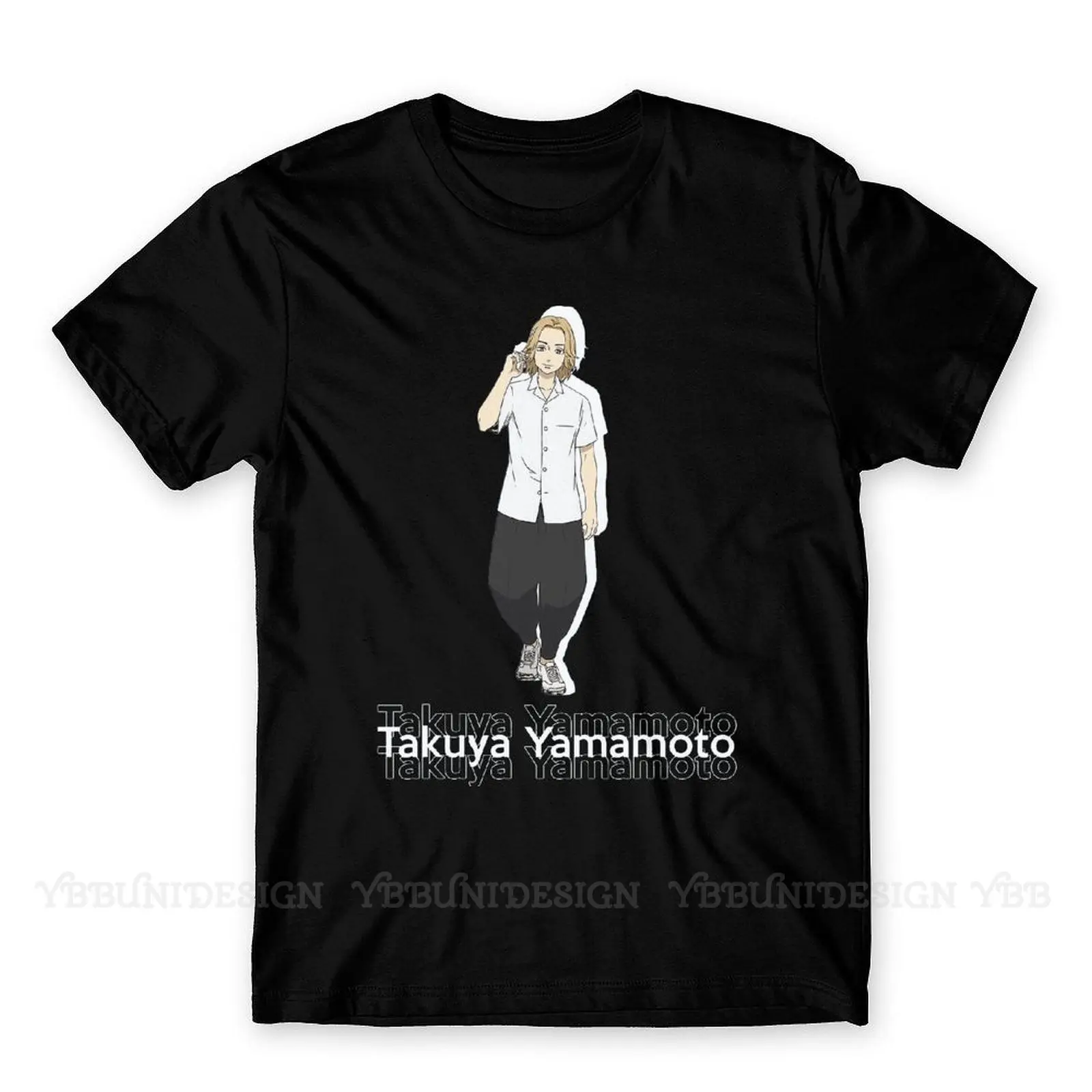 Футболка Takuya Yamamoto мужская с принтом хлопковая тенниска рисунком Токийский