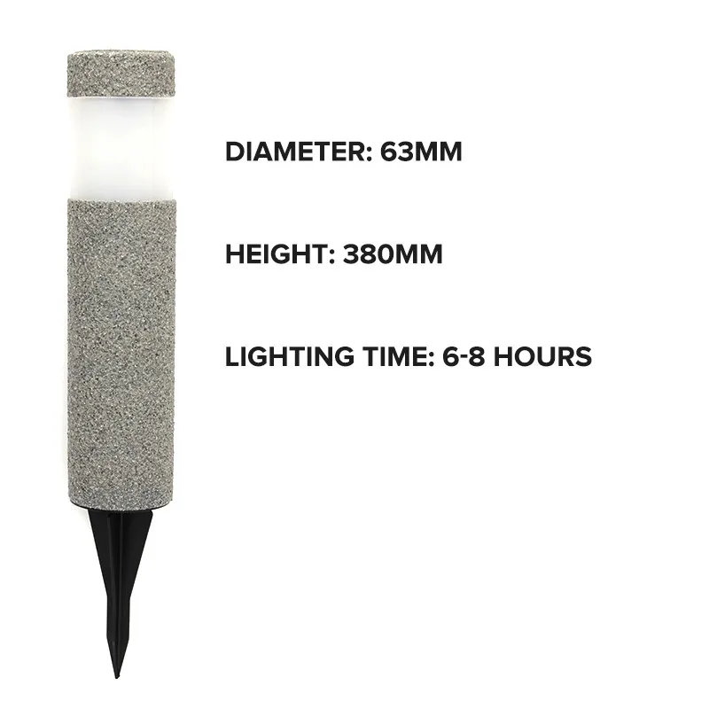 Светильник JLAPRIRA солнечный садовый светильник каменный столб белый светодиодный