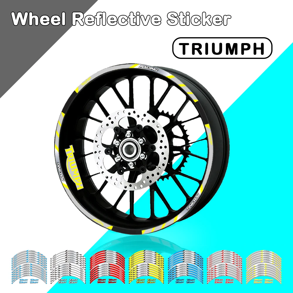 

Наклейка на колесо для мотоцикла, светоотражающая полосатая лента для обода, стикер для стиля s для TRIUMPH DAYTONA 675R