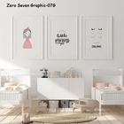 Милые иллюстрации, розовая принцесса, единорог, радуга, картины, холст, Постер, печать для детской, настенное искусство, украшение комнаты для маленьких девочек