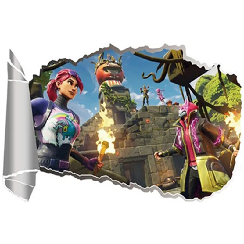 Защита Земли мультфильм игры плакат 3d сломанной виниловые настенные наклейки