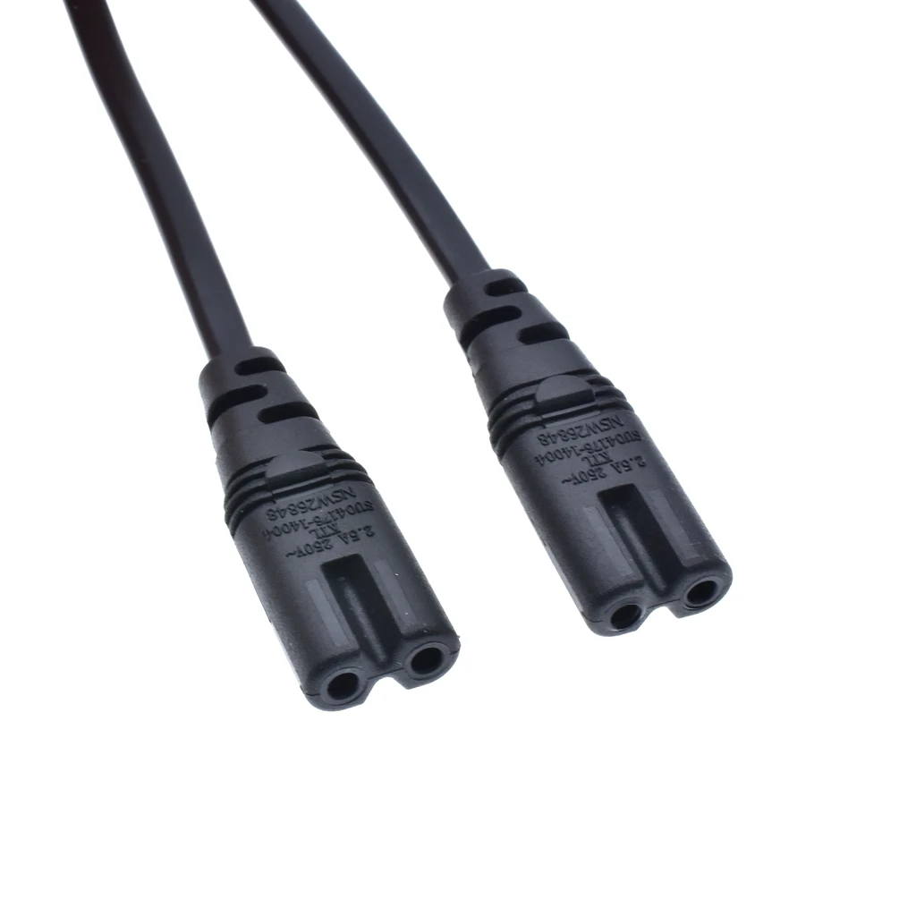 Кабель питания переменного тока IEC320 C8 в 2X C7 IEC цифра 8 штекер на 2 гнезда 1 Out кабель