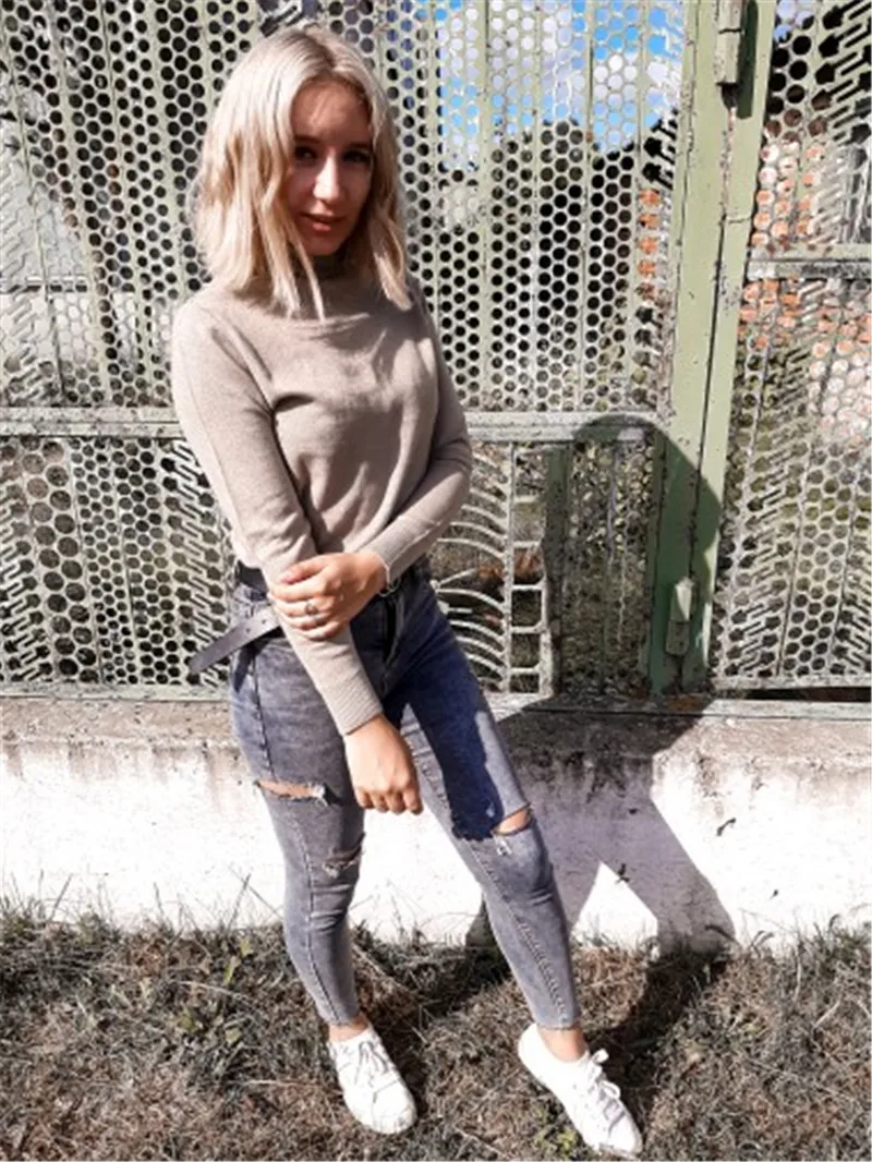 GCAROL, новинка, Осень-зима, 30% шерсть, водолазка, свитер, мягкая ручка, теплый женский джемпер, OL, вязаный пуловер, S-3XL