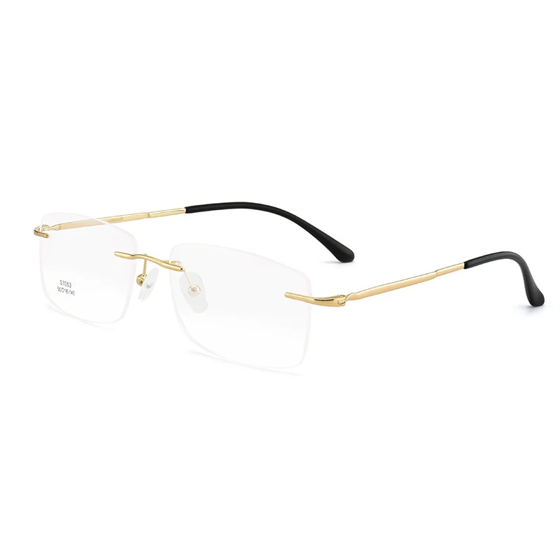 BCLEAR Alloy Frame Glasses Rimless Frame Men Business Style Nearsighted Spectacles and Optical Eye Glasses New Arrival