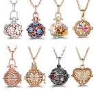 Женское колье с подвеской в виде капель масла в виде колокольчика, винтажное ожерелье с музыкальным шаром, подвеска-диффузор для парфюмерии, цепочка для свитера