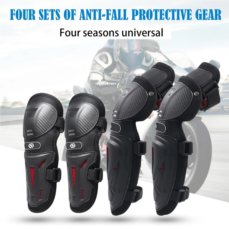 

Motorcycle Protective Gear Knee Pads Elbow Protector Motocross Skating Knee Prot W91F