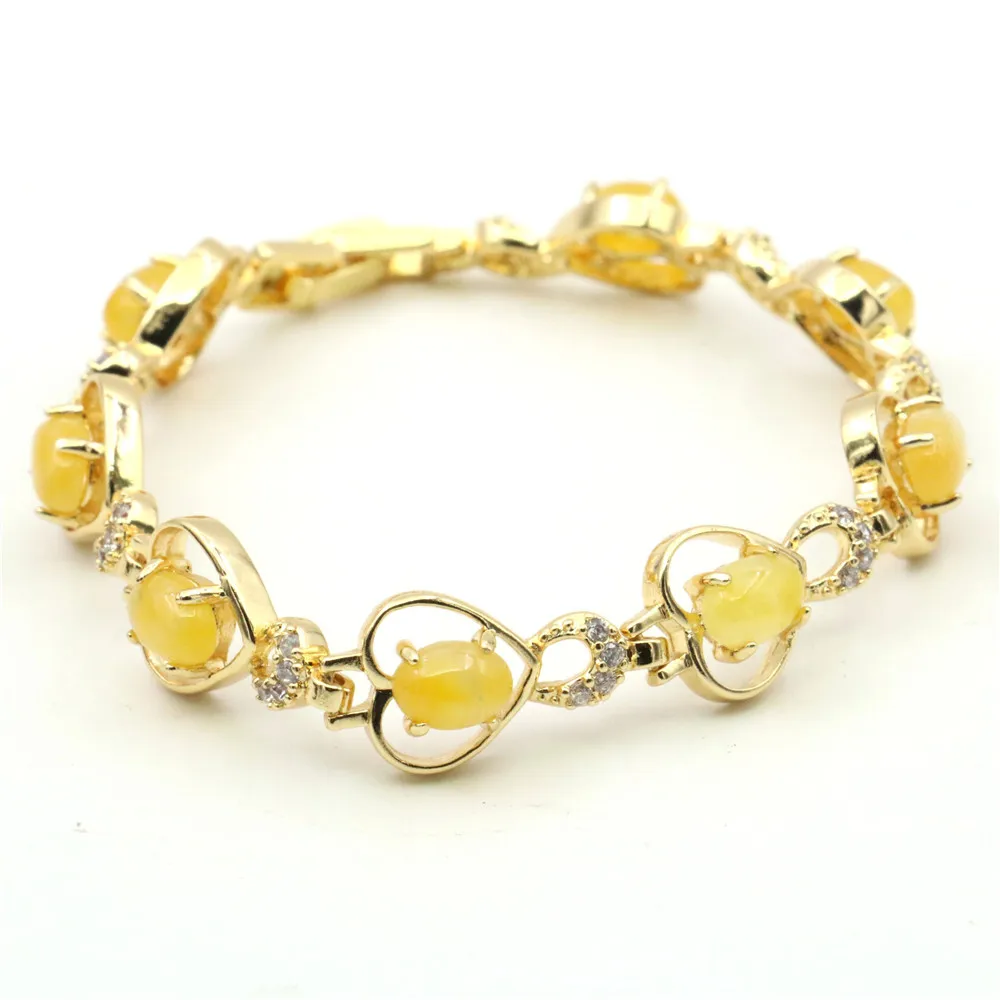 В богемном стиле бусы из натурального камня браслет нефрит Халцедон Сердце