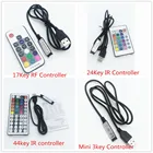 DC 5В USB светодиодный RGB Управление; Ipad Mini 3 клавиши Диммер 24Key 44key ИК-пульт дистанционного управления с 17 клавиш RF Беспроводной пульт дистанционного управления с Управление для USB RGB светодиодный полосы