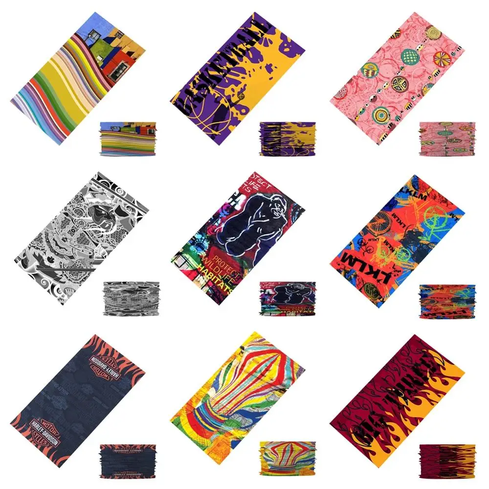 

Hiphop Cartoon Animal Pattern Head/Face/Mask Neck Bandana Scarf Dual-use Magic Tube HeadScarf Cycling Sport Headwear Turban