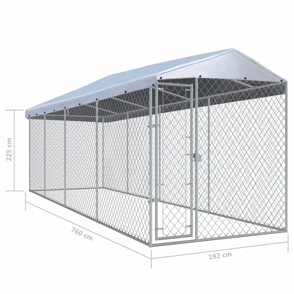 

Outdoor Dog Kennel with Roof 299"x75.6"x88.6"