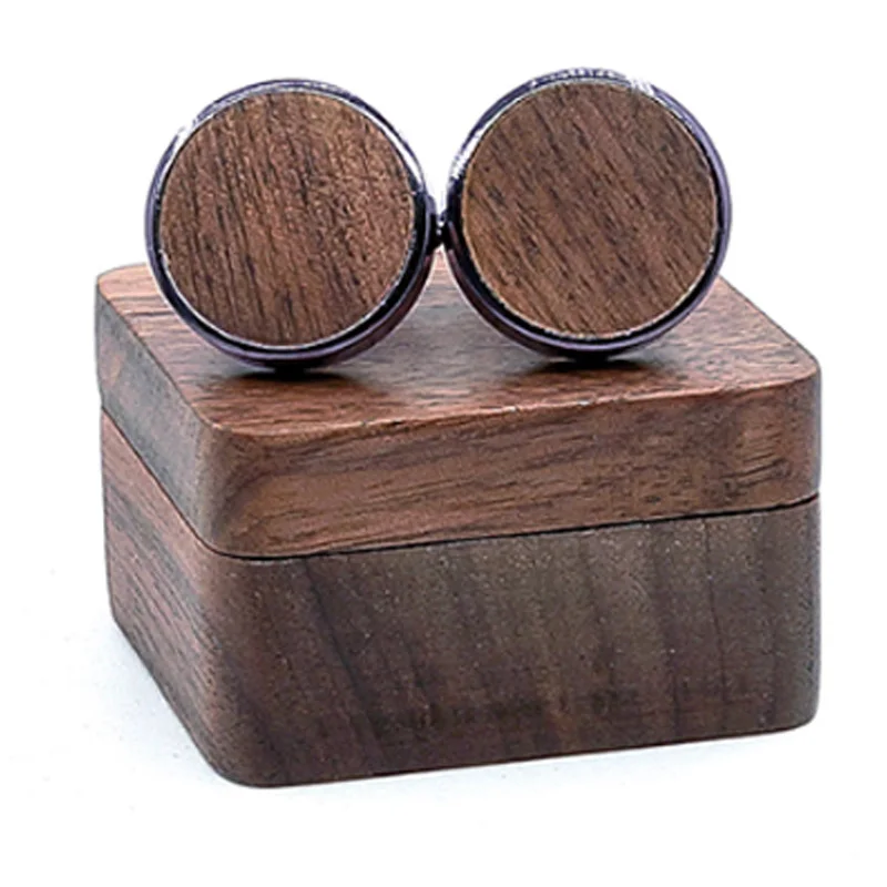 Новинка Запонки с деревянными элементами Свадебные жениха запонок запонки для