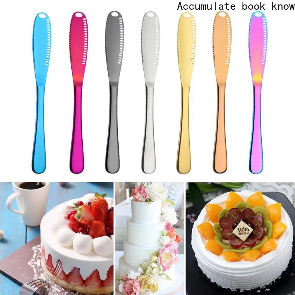 

New High-end tableware Bright gold Butter Knife Western Food Knife Cheese Knife Steel Bread Cheese Jam Butter Knife