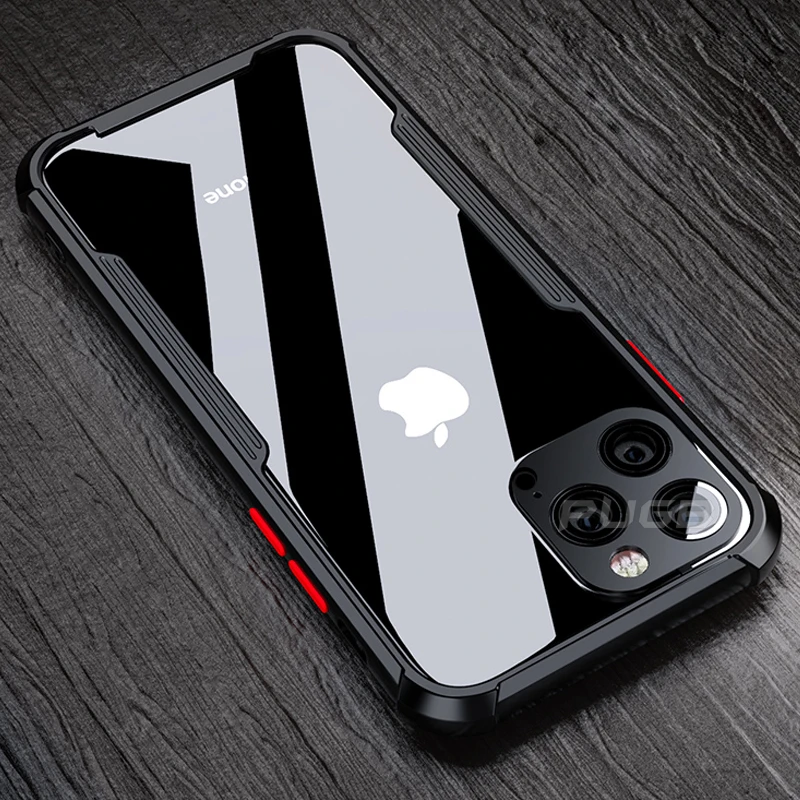 

Luxury airbag Shockproof Clear Case For iPhone 11 12 Pro Max X Xr Xs Max 7 8 Plus SE 2020 mini Lens Protective Back Cover