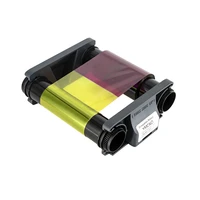 new printer ribbon black ymcko compatible for evolis badgy 100 badgy 200 card printer pn cbgr0500k cbgr0100c 500 prints
