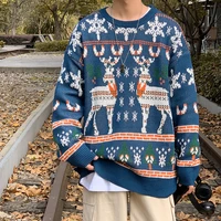 christmas men sweater autumn casual cartoon pullover lazy harajuku gengar sweater knit streetwear oversized pullover unisex