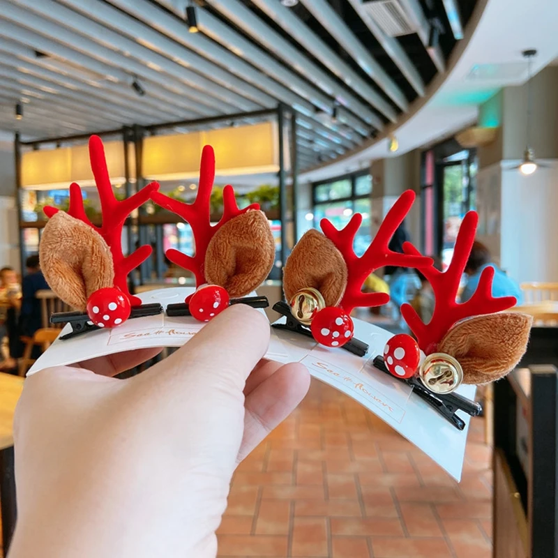 

New Girls Hair Clips Cute Cartoon Hair Pin Children Hairpin Party Princess Hair Christmas Accessories 2021