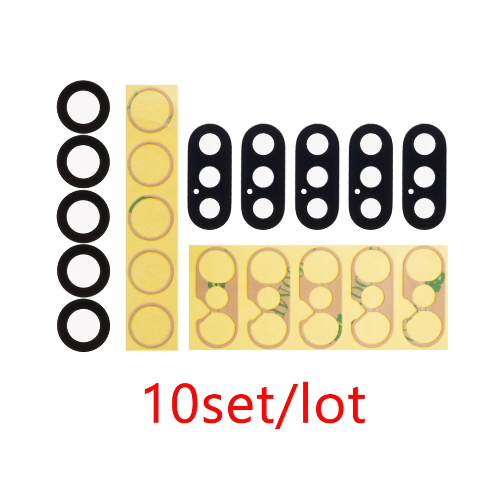10 компл./лот задняя Камера Стекло объектив для iPhone6 iPhone 6S Plus 7 7G + 8 X XR XSRear Cam чехол с 3