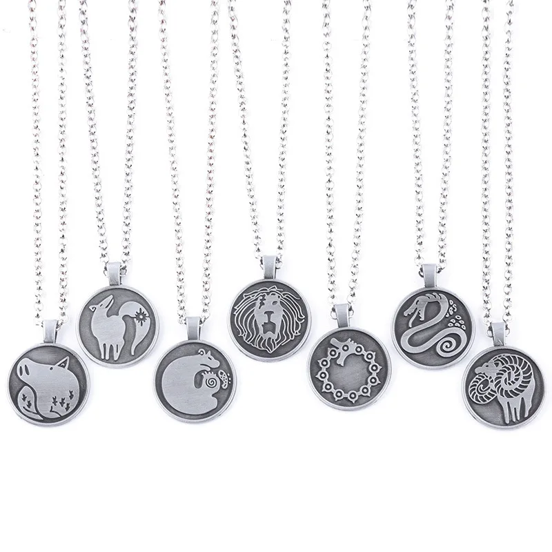 

The Seven Deadly Sins Tattoos Necklace Nanatsu No Taizai Anime Peripheral Pendant Jewelry Fashion Accessories Gifts